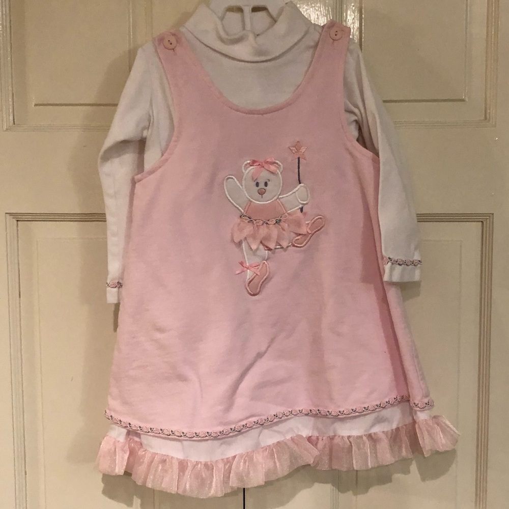 Girls 2-piece appliqué jumper set 3T